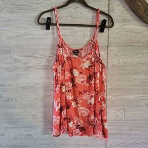 Torrid Floral Tank Top Braided Straps Womens SZ 4 Plus Size